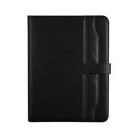 Porte-documents à fermeture éclair en gros A4 organisateur reprendre Padfolio sac portefeuille dossier multi-poches A4 dossier de conférence en cuir