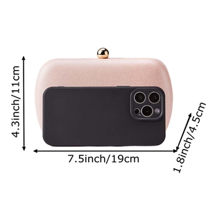 Pochette de soirée élégante pour femme avec chaîne amovible, sac à bandoulière brillant pour mariage, soirée et sorties nocturnes - Product Image 2