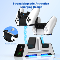 Station de charge pour manettes PlayStation 5 DualSense : Chargeur rapide double pour manettes, support de charge