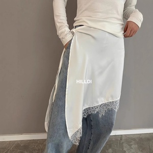 <span class=keywords><strong>Mini</strong></span>-<span class=keywords><strong>jupe</strong></span> d'<span class=keywords><strong>été</strong></span> haut de gamme en dentelle, style français, taille haute, anti-plis, design asymétrique, luxe léger - Product Image 2
