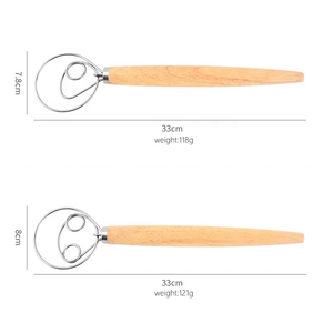 Nuevo Batidor <span class=keywords><strong>de</strong></span> Huevos, Mezclador <span class=keywords><strong>de</strong></span> Polvo, Mezclador <span class=keywords><strong>de</strong></span> Masa, Varillas Mezcladoras <span class=keywords><strong>de</strong></span> Doble Anillo y Anillo Único, Paleta Mezcladora <span class=keywords><strong>de</strong></span> Roble <span class=keywords><strong>de</strong></span> 13 Pulgadas - Product Image 6