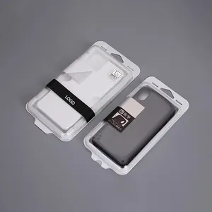 Étui de téléphone emballage boîte en plastique PVC PET RPET imprimé emballage de détail pour étui de téléphone