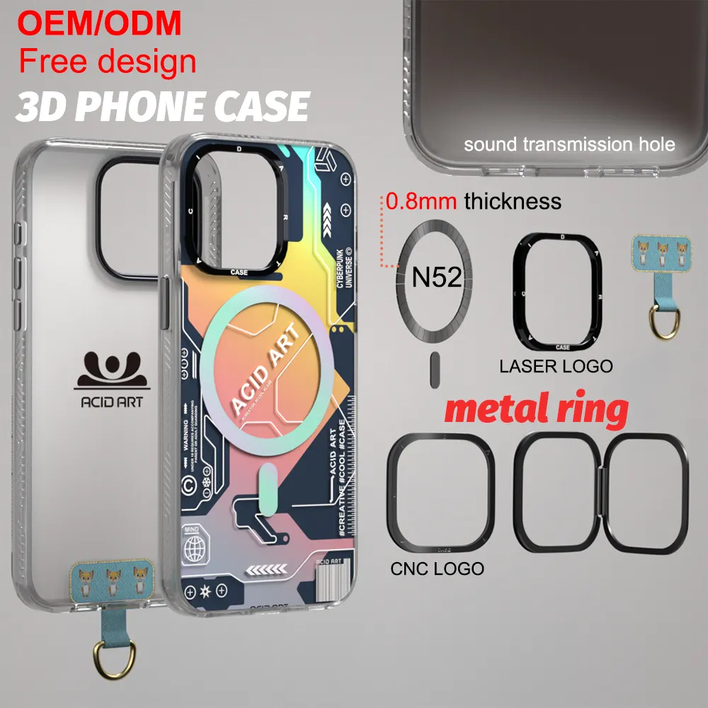 ODM özel OEM High-end manyetik IMD IML 5 katmanlar teknoloji Tpu Pc cep telefonu kılıfı kapak iPhone 12 13 14 15 pro max artı