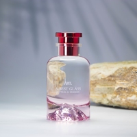 Flacons de parfum personnalisés en gros 30ml 50ml 100ml avec bouchon et vaporisateur à pompe, fond cylindrique volcanique, aspect luxueux