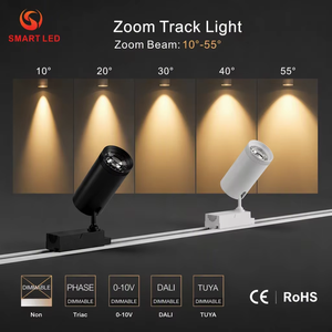 Projecteur LED COB encastré commercial à zoom CE CB, 5W-30W, haute luminosité, CCT 2700K 4000K 6500K, avec bouton de réglage - Product Image 5