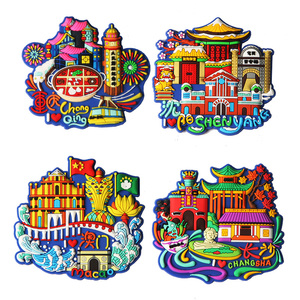 Aimant de réfrigérateur promotionnel, logo 3D, aimant de réfrigérateur en caoutchouc PVC, autocollant personnalisé avec logo, souvenir touristique, aimant de réfrigérateur - Product Image 2