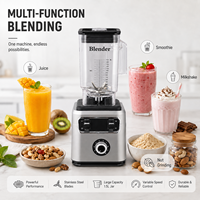 Mixeur Commercial Robuste 2,2 L, 5+ Vitesses Variables, Contrôle de Vitesse par Impulsions, pour Smoothies, Cafés et Jus de Fruits