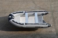 Bateau de pêche gonflable à rames en fibre de verre CE Small 330 Rib avec moteur hors-bord à vendre