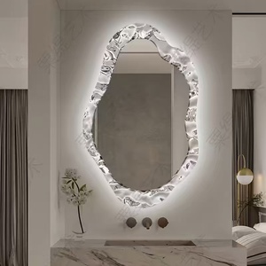 <span class=keywords><strong>Espejo</strong></span> Decorativo de <span class=keywords><strong>Baño</strong></span> de Moda de 60X100CM, <span class=keywords><strong>Espejo</strong></span> Irregular de Estilo Retro del Norte, <span class=keywords><strong>Espejo</strong></span> de Escritorio - Product Image 1