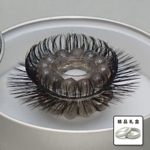 Schaf Augen buchse Sexspielzeug Haar Silikon Lock Sperma Sex Ring Penis ring Doppels chicht Anti-Shooting Männlich Erwachsene Produkte - Product Image 6