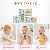 Savon en barre au lait de chèvre et au sel marin pour enfants, exfoliant doux, nettoyant, pour peaux sensibles, hydratant, apaisant, soin des peaux sèches