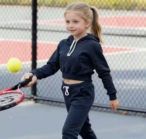 Sudadera con Capucha Corta para Niñas, al por Mayor, Personalizada, de Algodón y Felpa, Informal, Juvenil, con Bordado Personalizado - Product Image 2