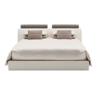 Ensemble de lit king-size en bois massif de luxe moderne, personnalisable, design inspiré de l'Italie, nouveau design, chambre d'hôtel commerciale, appartement