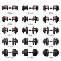 Ensemble d'haltères réglables TOPTONS Gym Fitness Equipment Professional 24/40 kg pour l'entraînement en salle de sport ou à usage commercial
