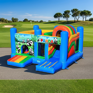 <span class=keywords><strong>Castillo</strong></span> Inflable Personalizado con Diseño de Panda, Combo de <span class=keywords><strong>Castillo</strong></span> Inflable con Soplador para Negocios de Alquiler - Product Image 2