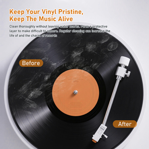 Kit de nettoyage de disques vinyles <span class=keywords><strong>sans</strong></span> <span class=keywords><strong>alcool</strong></span> de qualité supérieure, nettoyant naturel doux pour les taches, pour disques vinyles, CD, jeux, supports optiques - Product Image 2