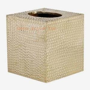 Boîte à mouchoirs martelée en métal de conception moderne Boîte à mouchoirs en métal martelé - Product Image 1