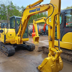 Japon Mini Komatsu Pc56 5 tonnes Pelles hydrauliques sur chenilles d'occasion Pc56-7 pelleteuses à godets d'occasion - Product Image 2