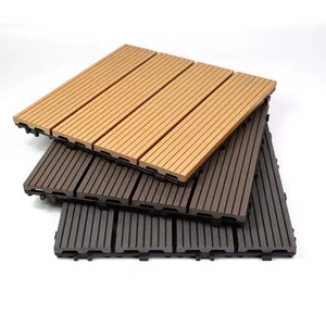 Dalles de terrasse emboîtables en WPC SHENGCHENG à bas prix, gris, pour balcon, terrasse, jardin, sol extérieur, DIY - Product Image 1