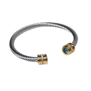 Pulseras <span class=keywords><strong>de</strong></span> acero inoxidable con piedra <span class=keywords><strong>de</strong></span> cristal para niña y mujer, brazalete <span class=keywords><strong>de</strong></span> giro <span class=keywords><strong>abierto</strong></span>, joyería con abalorio, regalos <span class=keywords><strong>de</strong></span> cumpleaños - Product Image 1