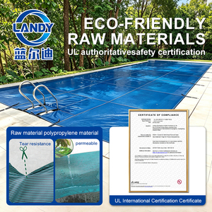 Couverture de sécurité pour <span class=keywords><strong>piscine</strong></span> LANDY, durable, imperméable, en matériau PP, couverture de sécurité en maille pour piscines enterrées - Product Image 6