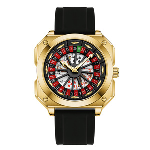 Nouvelle Collection 2025 – Montre Carrée <span class=keywords><strong>en</strong></span> Alliage à Quartz pour Homme, Modèle Poker, avec Roue de Temps et Carrousel – Édition Personnalisée pour Ventes Flash Transfrontalières - Product Image 4