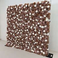 Decoraciones de Pared de Flores Artificiales de Seda para Bodas, Fondo de Boda, Diseño Floral Cuadrado 3D Moderno, Decoración de Ventanas de Centros Comerciales