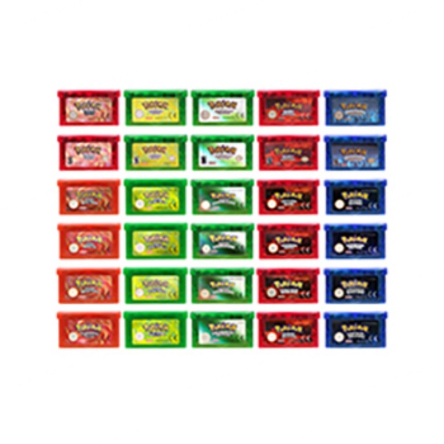Video Game Hot 5 in 1 Emerald Leaf Green Ruby Red Sapphire Wired High-quality ABS Material Game Cartridge for Gameboy
