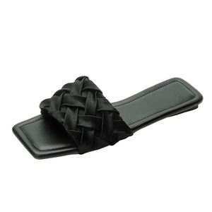 Sandalias Planas de Perlas para Mujer, Estilo Francés, Trenzadas, Punta Abierta, Modernas, Casuales, Tacón Plano, para Exteriores - Product Image 3