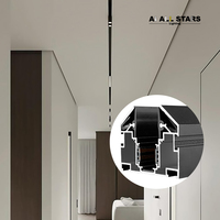 Rail magnétique décoratif pour bureau en Russie, profilé en aluminium pour plafond tendu, lampe magnétique dissimulée pour plafond extensible