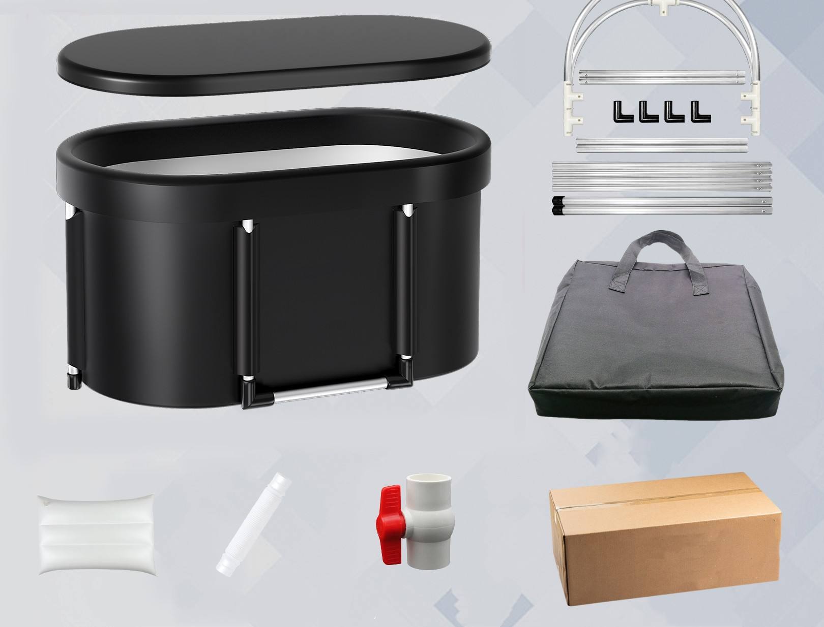 Ice bucket standard + dust cover + handbag