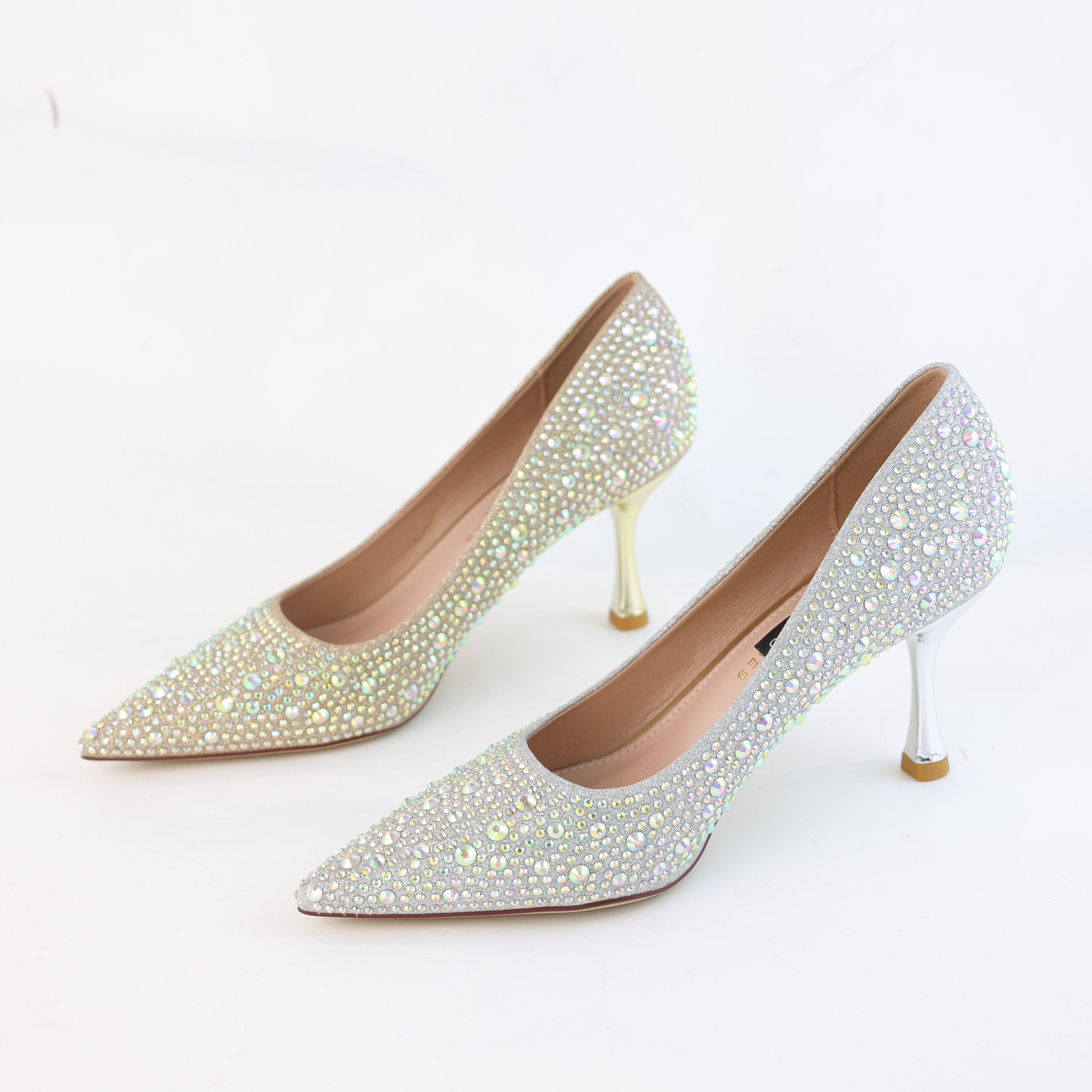 Ivory Wedding Shoes with Rhinestones Elegant Stylish