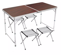 Ensemble de table et chaises pliantes de camping en aluminium Tuoye, table de pique-nique pliable