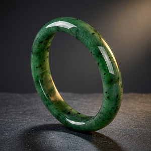 Bracelet en jade vert naturel, bijoux de poignet en pierre polie, cadeau Feng Shui pour femmes - Product Image 5