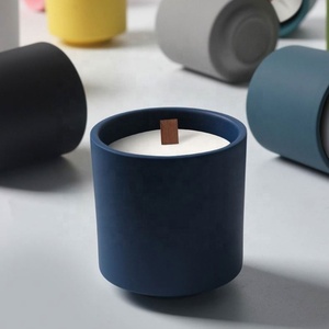 Pot à bougie en céramique mat coloré et réutilisable, design créatif, pour bougies d'aromathérapie - Product Image 6