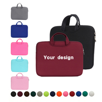 Étuis pour ordinateur portable avec fermeture éclair et logo personnalisé, 13,3, 15, 15,6 pouces, sac à main, housse de protection pour ordinateur, pour les voyages d'affaires, le bureau