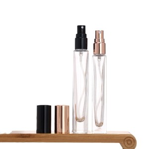 In Stock 10ml Slim <b>Glass</b> Perfume Bottles, Small Capacity Refillable Fragrance <b>Container</b> with Fine Mist Press Spray - Product Image 5