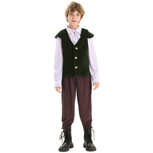 Costume médiéval et Renaissance pour enfants : Gilet et pantalon de prince pour spectacle – Collection Printemps 2025 Europe, Amérique, Asie du Sud-Est - Product Image 5