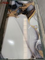 Les panneaux muraux en PVC marbré à haute brillance et résistants à l'usure les plus vendus de Wayon sont utilisés pour la décoration murale intérieure.