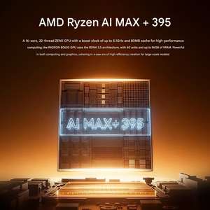 AMD AI MAX+ 395 <b>Mini</b> <b>PC</b> 16-Core 128GB DDR5 RAM Professional AI Workstation with <b>Windows</b> 11 New - Product Image 4