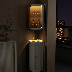 Meubles de luxe maison salon armoire à vin <span class=keywords><strong>en</strong></span> <span class=keywords><strong>bois</strong></span> personnalisée <span class=keywords><strong>bar</strong></span> avec vitrine vitrine armoire <span class=keywords><strong>d</strong></span>'<span class=keywords><strong>angle</strong></span> même armoire latérale - Product Image 2
