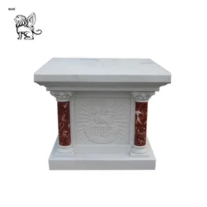 Factory Wholesale Western Style Religious Decorative Modern Marble Altar Table