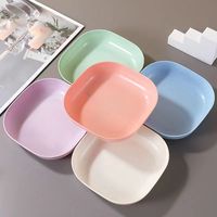 Vente en gros Nordique PP Plats en plastique Assiettes à dîner Ensembles Os Alimentaires Plat Restaurant Home Party Cuisine Plateau Fournitures