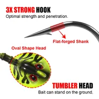 Kail Pancing Spinpoler Stand-Up Jig Head Hooks Mata 3D Tajam untuk Umpan Ikan Swimbait Shad Perlengkapan Memancing 4pcs/Pak