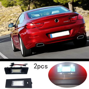 2 pièces, éclairage de <span class=keywords><strong>plaque</strong></span> d'<span class=keywords><strong>immatriculation</strong></span> LED 3W 12V pour <span class=keywords><strong>BMW</strong></span> série <span class=keywords><strong>1</strong></span>/6 Z4/i3/X2, compatible avec E81/E87/F20/F21/E63/E64/F06/F12/F13/K48 1600GT - Product Image 1