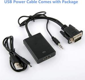 Vga Naar Hdmi Adapter Voor Het Aansluiten Van Traditionele Vga Interface Laptop, Pc Naar Hdmi Monitor Of Projector, Vga Mannelijke Naar Hdmi Converter - Product Image 2