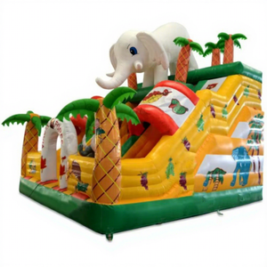 Château gonflable commercial en PVC sur le thème des animaux avec toboggan multiple et installation facile pour <span class=keywords><strong>parc</strong></span> d'attractions - Product Image 1