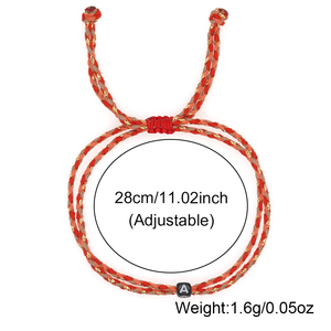 <span class=keywords><strong>Bracelet</strong></span> en fil d'or tressé fait main Resoul, personnalisé avec initiale noire, <span class=keywords><strong>macramé</strong></span>, cadeau pour couple, bijou d'amitié - Product Image 4