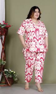 Chemises de nuit pour femmes grandes tailles à taille élastique, brodées, motif uni, séchage rapide, col en V, coupe ample, confortables, longueur short - Product Image 3