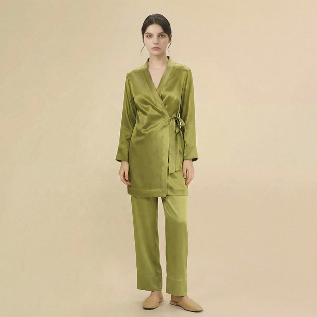 100% 19mm Mulberry Silk Robes and Trousers Pajamas